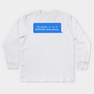 Bang Chan Drive speech bubble (white) Kids Long Sleeve T-Shirt